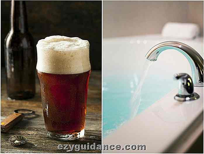 Hier ist, warum Sie eine Flasche Bier in Ihrem nächsten Bad gießen sollten